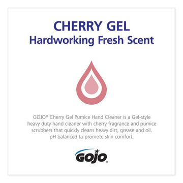 GOJO® Cherry Gel Pumice Hand Cleaner, Cherry Scent, 2,000 Ml Refill, 4-carton freeshipping - TVN Wholesale